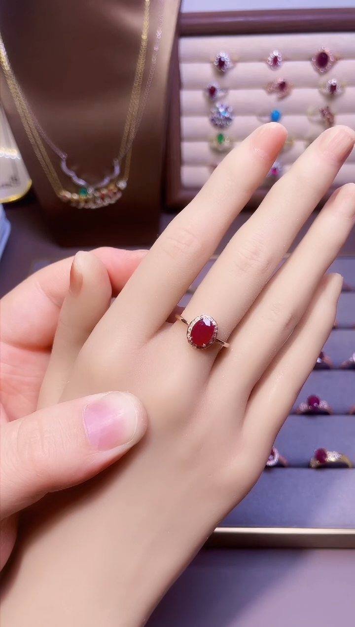 【闪购商品】红宝石戒指银S925镶嵌一枚