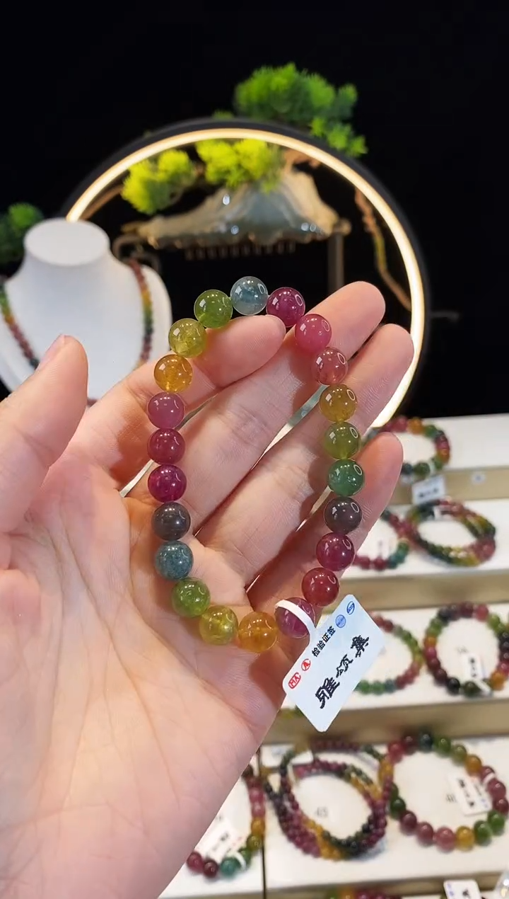 【闪购商品】碧玺手串未镶嵌G2318素圈颜色微差