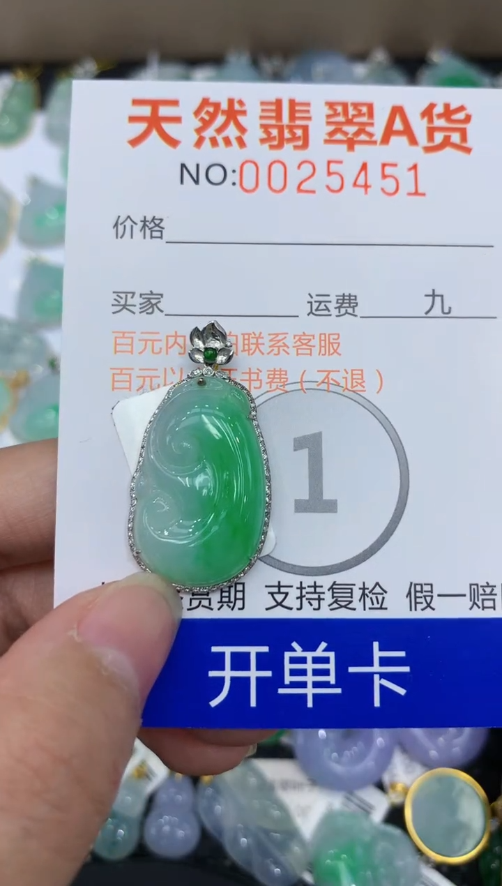 【闪购商品】翡翠颈饰18K金镶嵌11111111111