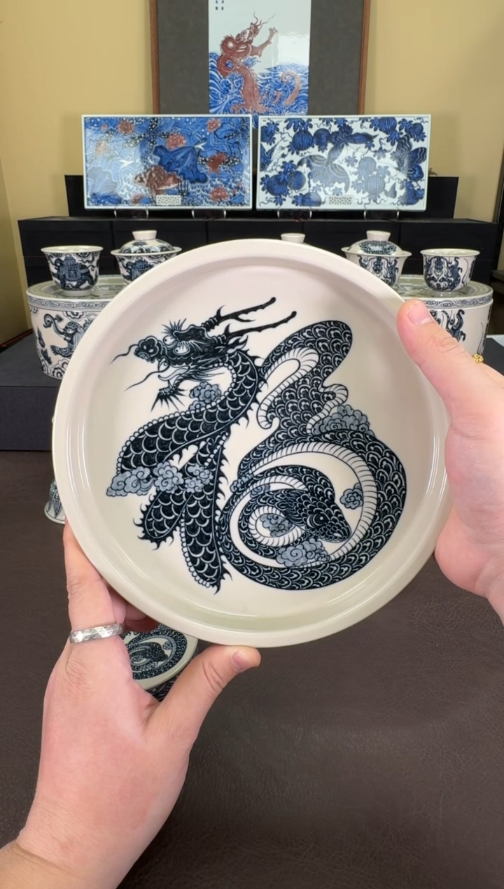 【闪购商品】二号釉龙蛇之变壶承