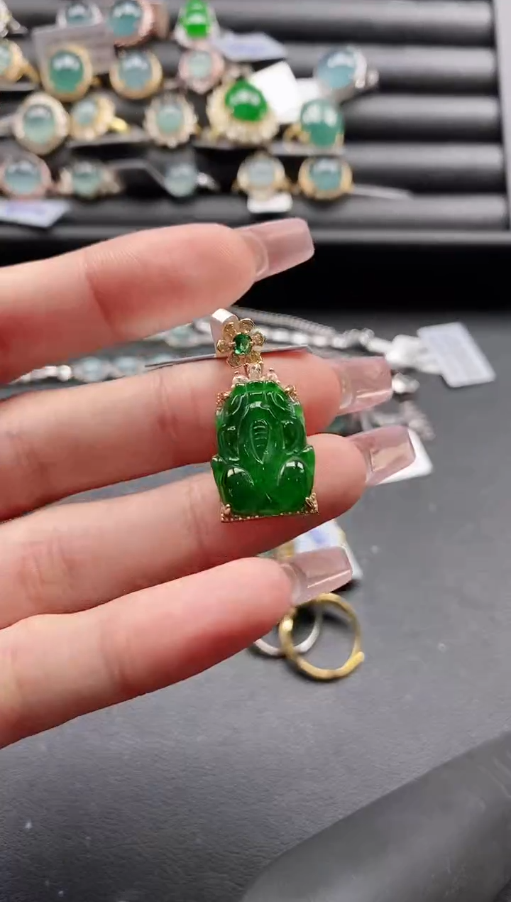【闪购商品】翡翠戒指银S925镶嵌1111