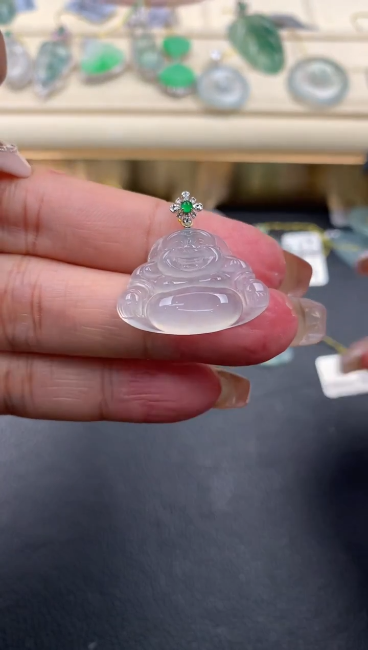 【闪购商品】翡翠颈饰18K金镶嵌D995    