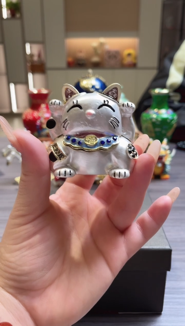 摆件七宝烧珐琅彩首饰盒