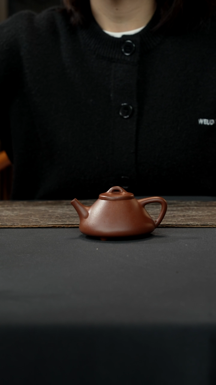 【闪购商品】紫砂茶壶底槽清子冶石瓢170cc