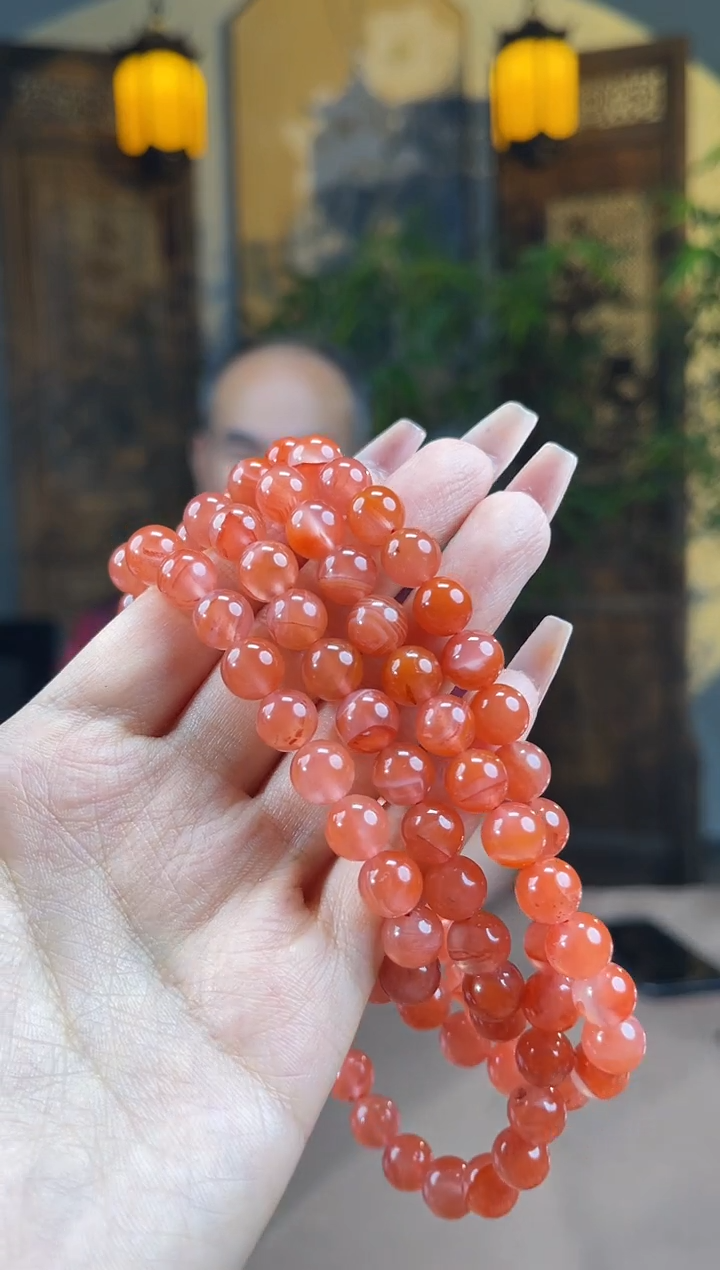 南红玛瑙未镶嵌颈饰S010