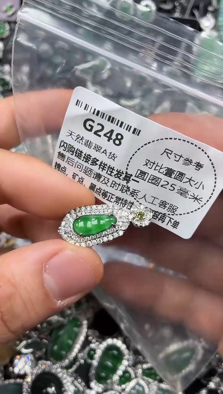 颈饰未镶嵌翡翠G248吊坠