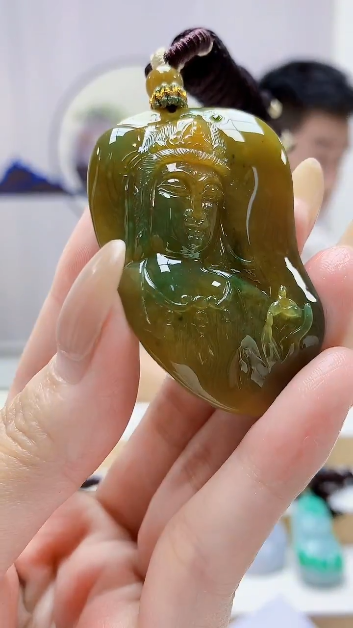 未镶嵌定制翡翠5028MM-毛货挂件106