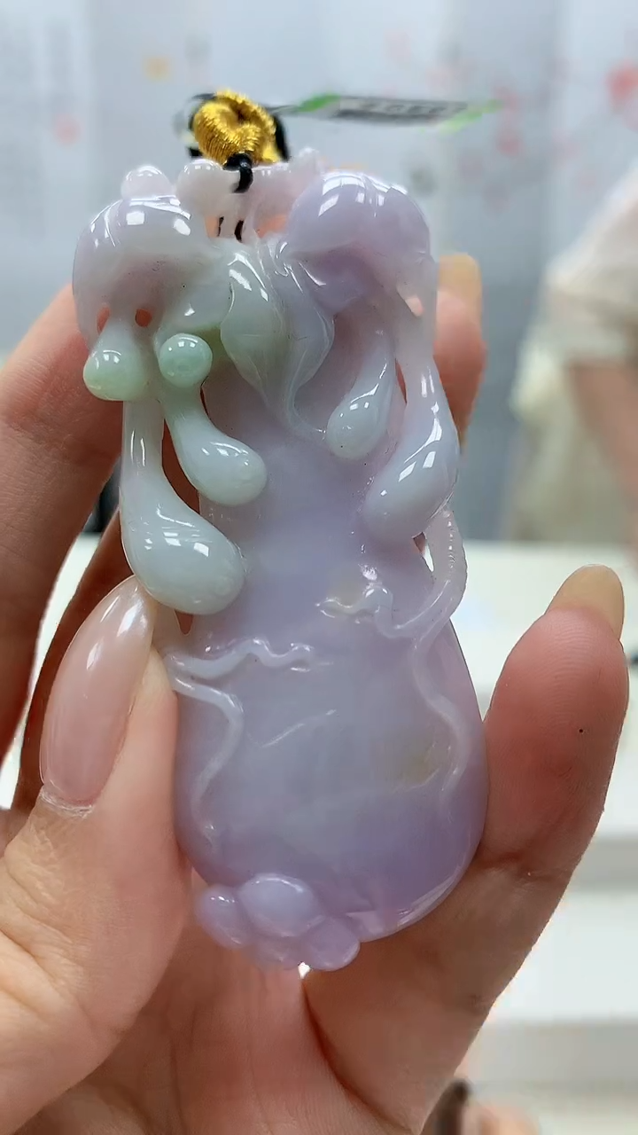 未镶嵌定制翡翠4852xx-毛货挂件53