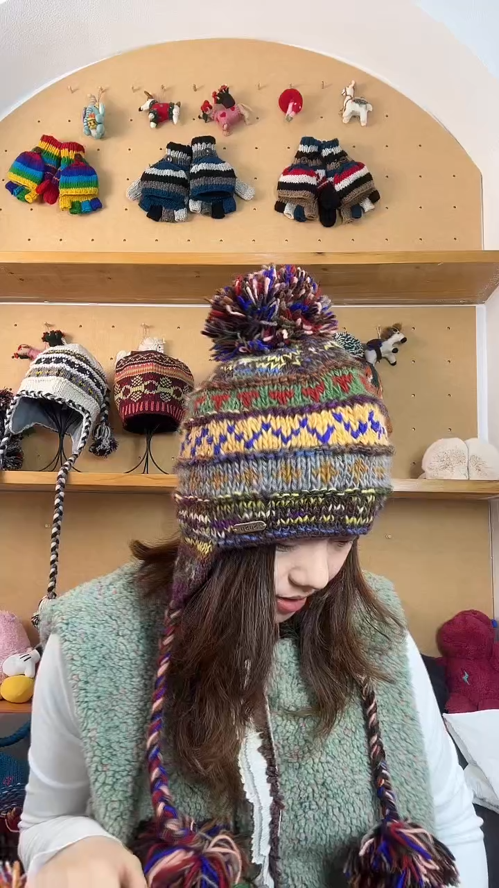 羊毛百分百纯手工帽子护耳帽闪购2