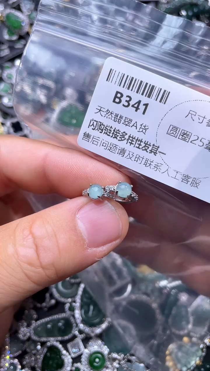 【闪购商品】翡翠颈饰未镶嵌B341耳扣