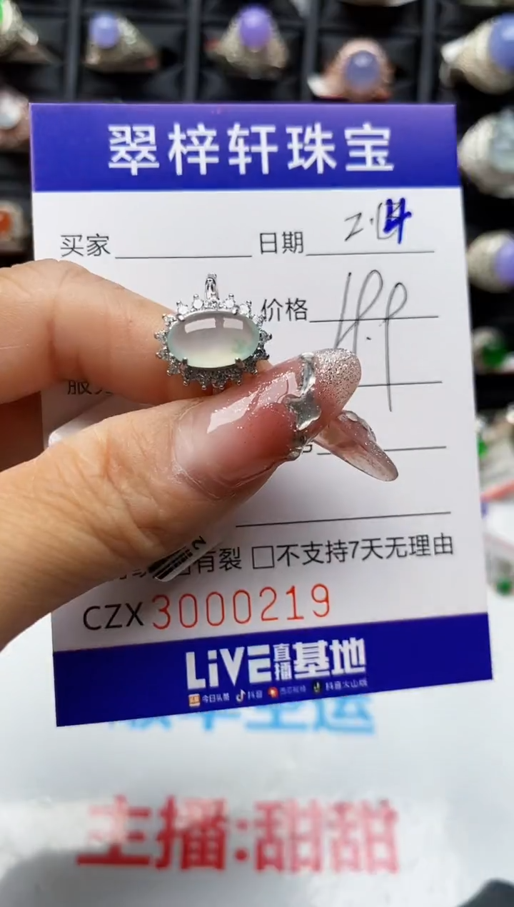 【闪购商品】翡翠戒指银S925镶嵌0219