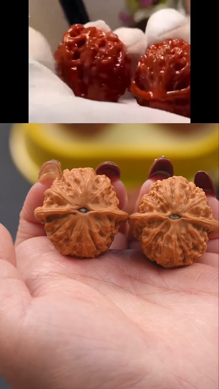 【闪购商品】文玩核桃吊坠37尺蜡皮金牛狮子头