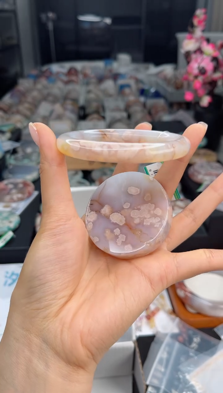 石英质玉手镯未镶嵌58圈口（赠送镯心）3751490