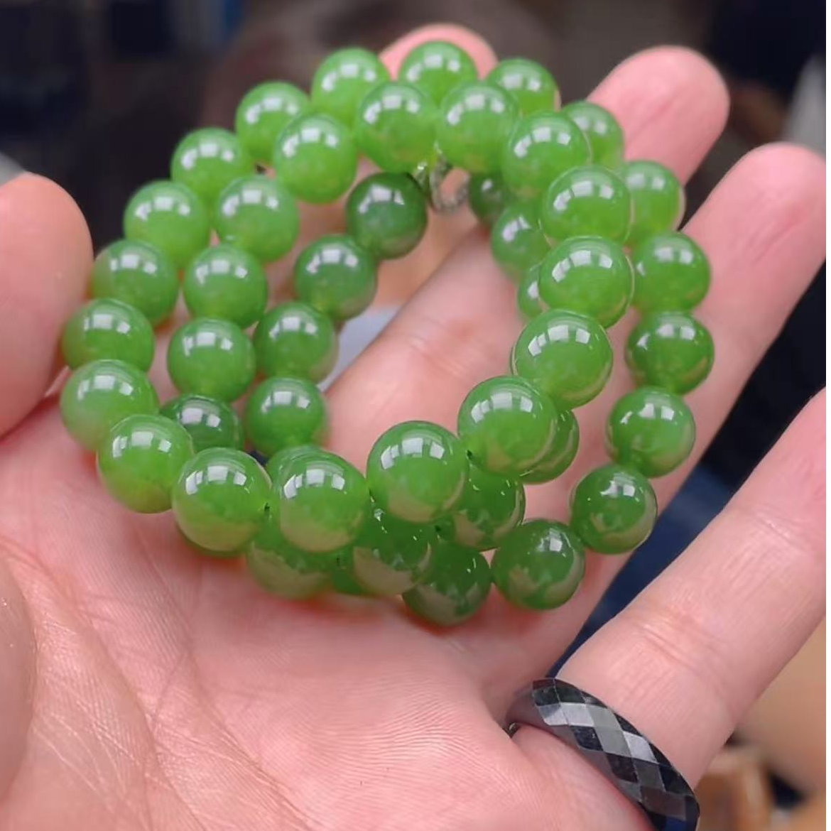 【玉经纶】70769/Q31-和田玉珠链-多样性发其一