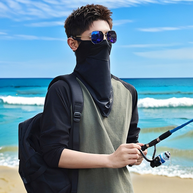 上海故事透气网面三角护颈防晒口罩骑行开车夏季透气遮阳面罩护颈