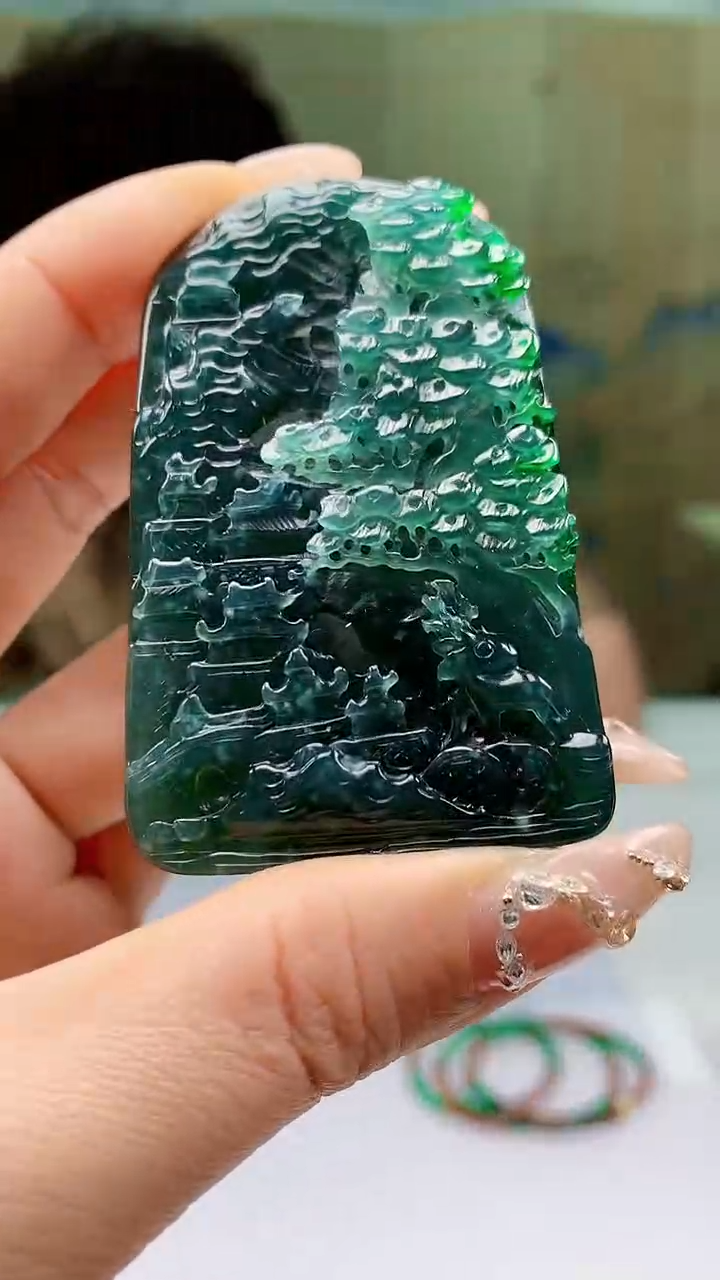 【闪购商品】定制翡翠未镶嵌4688ty-毛货挂件赠珠链151