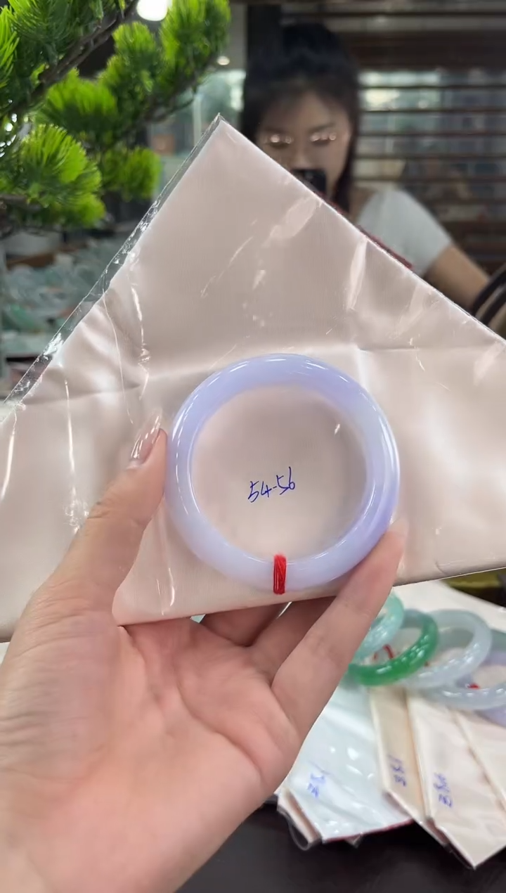 翡翠手镯未镶嵌冰紫正圈23