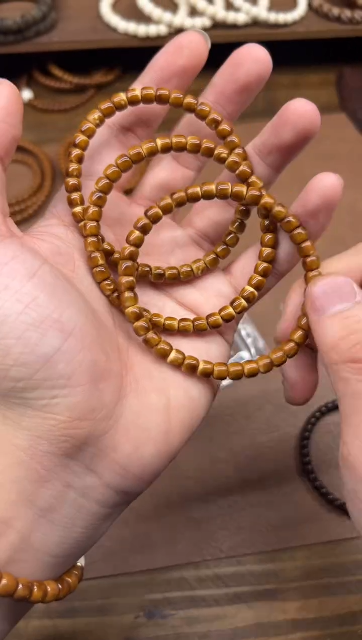 手串紫金鼠A845  5*6鼠尖纯肉 微花边 直筒