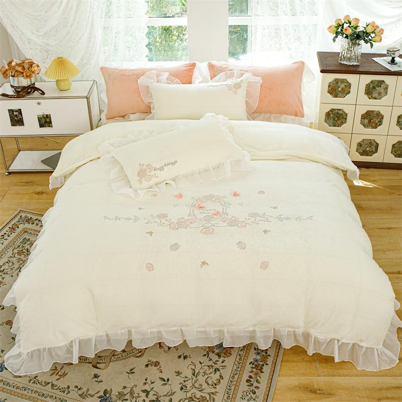 【蝶梦】公主风 保暖牛奶绒四件套 双面绒加绒加厚冬季床品