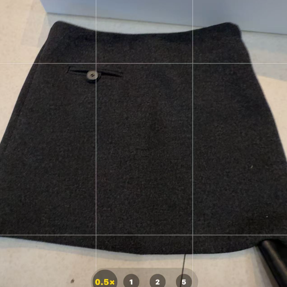 纯色扣子短裙带内衬灰色秋冬季#737