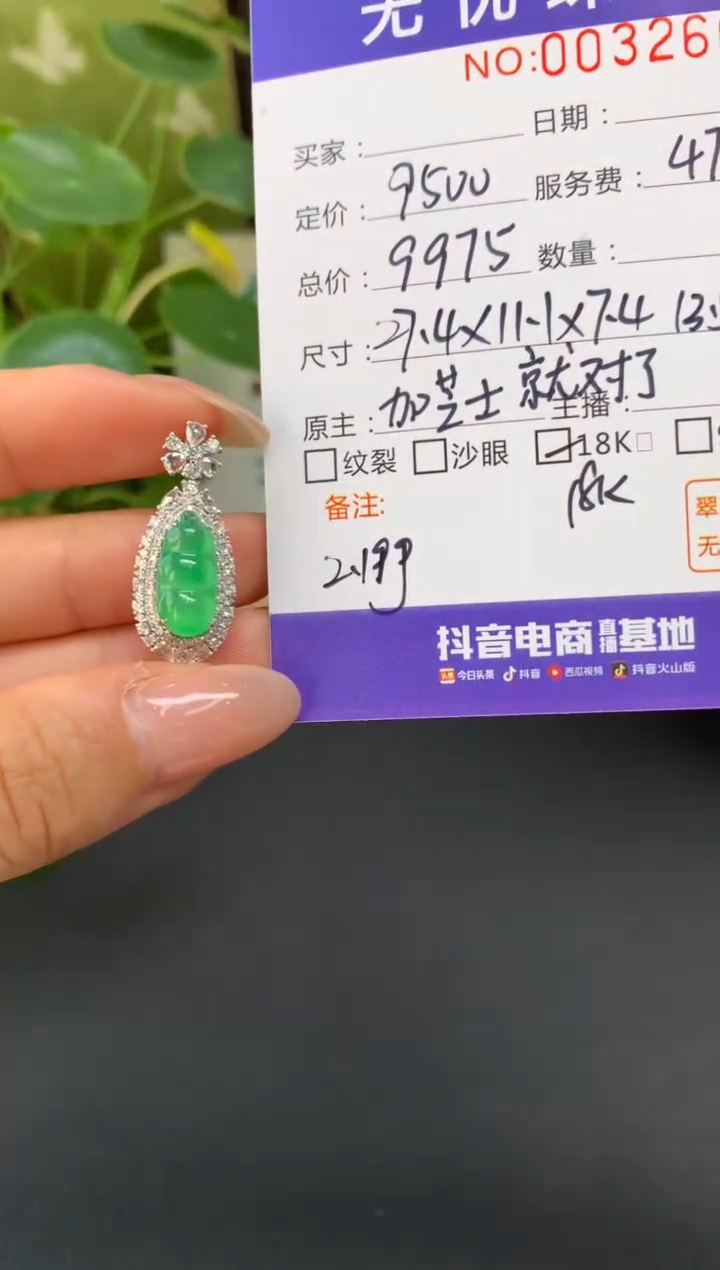 18K金镶嵌定制翡翠C****✨C516