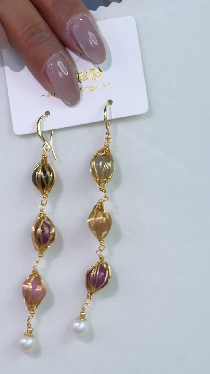 银S925镶嵌淡水珍珠耳饰315多样性发货 发其一