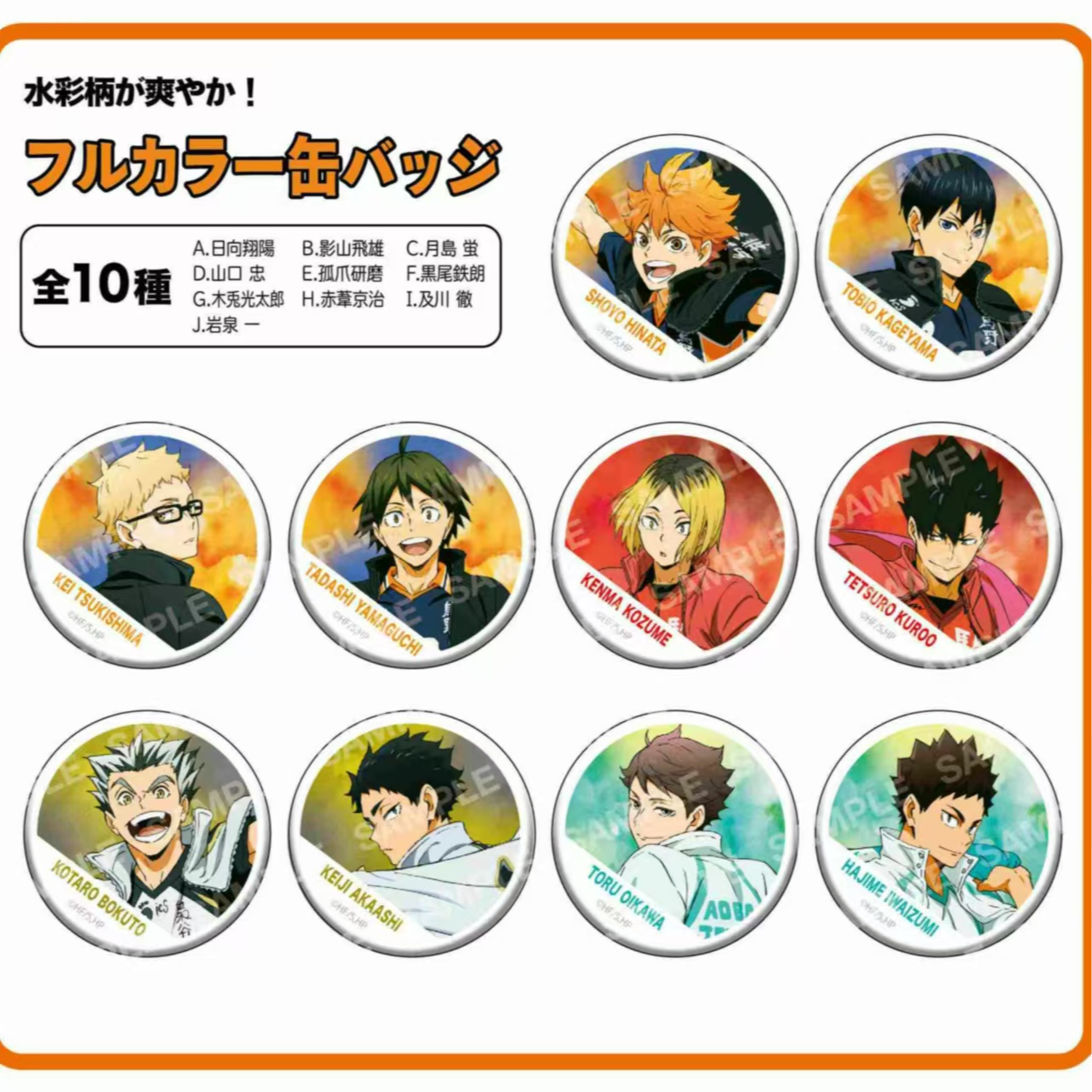 【日谷】POMMOP 排球少年 队旗 徽章 盲盒【代拆】