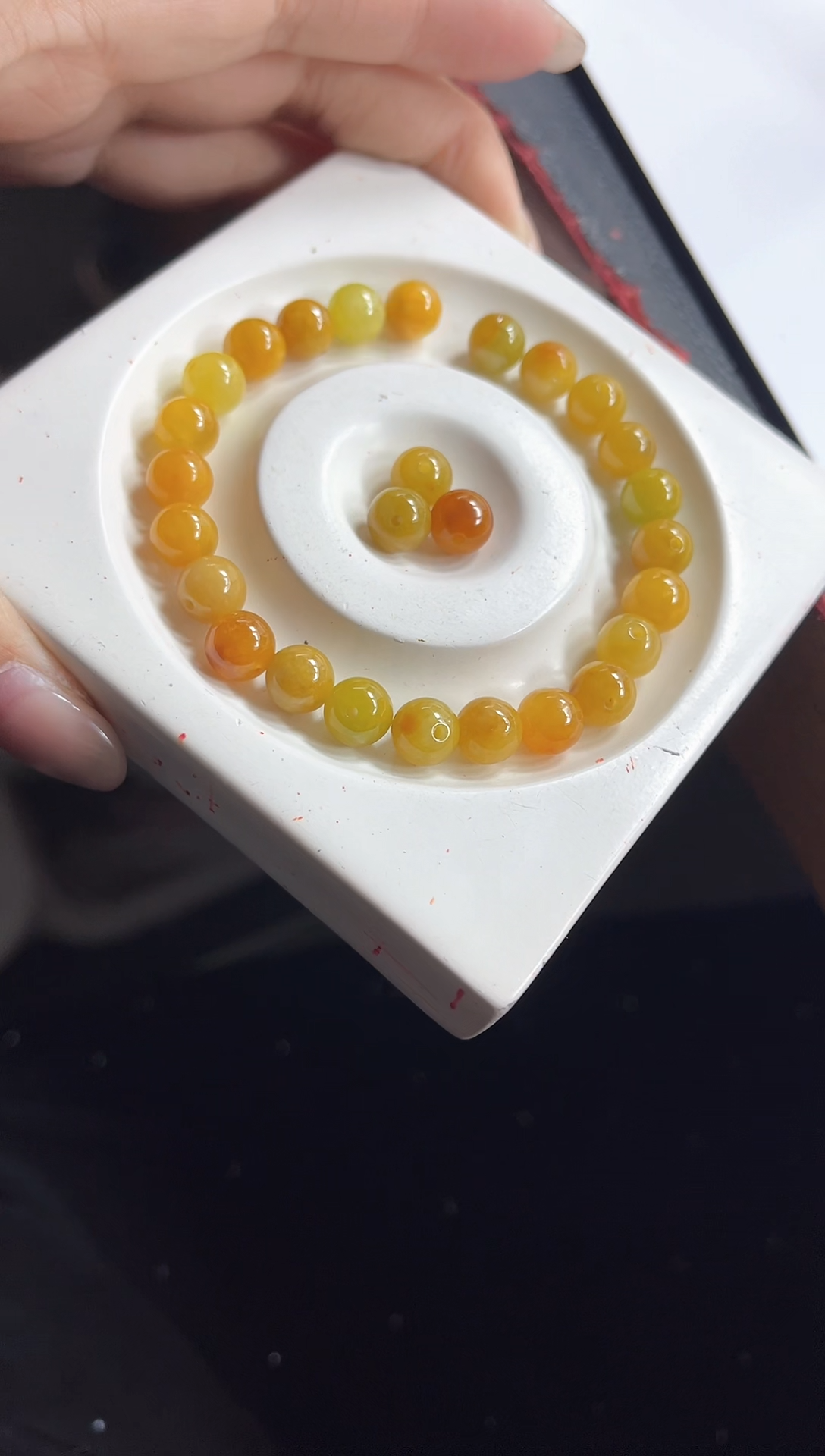 手饰翡翠未镶嵌M888 黄翡8mm5个9.9元