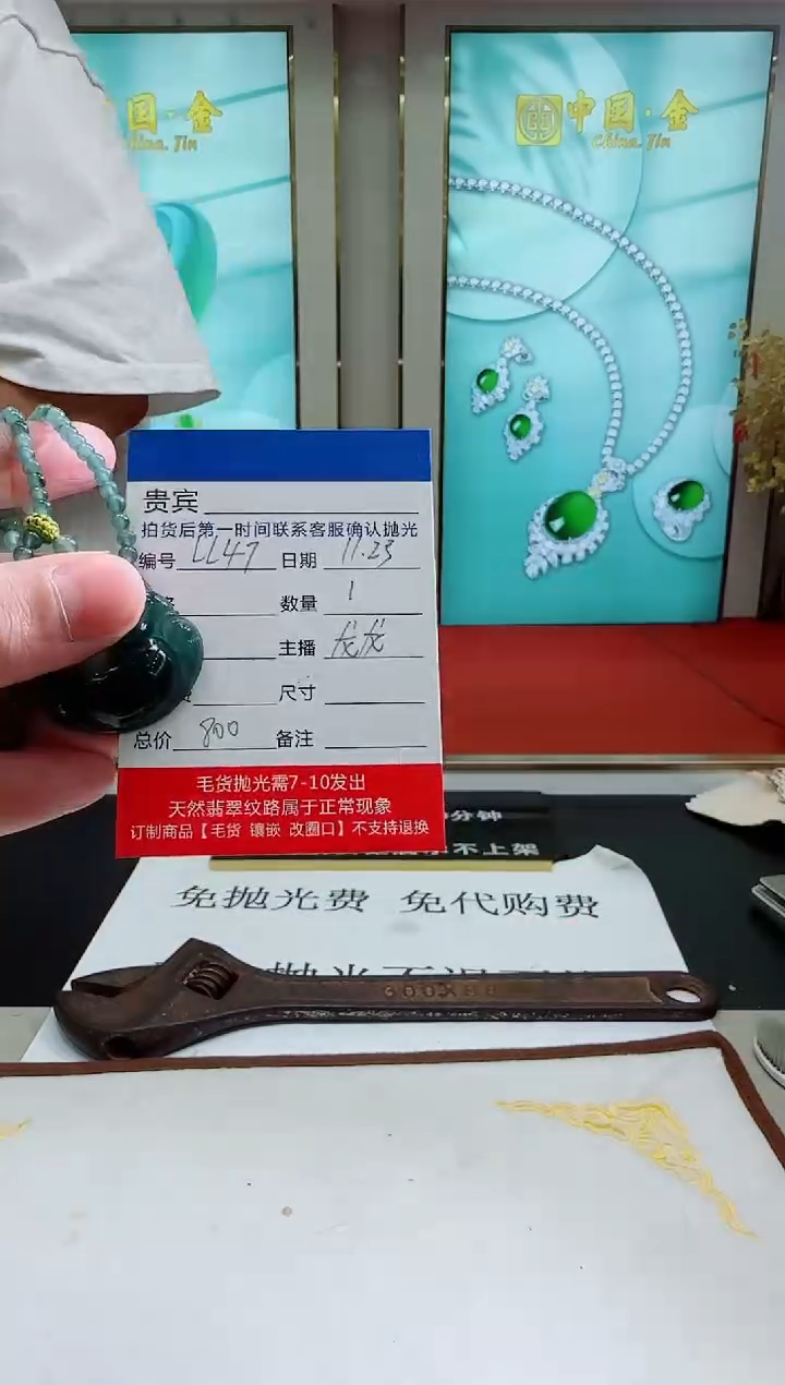 未镶嵌定制翡翠LL47翡翠吊坠赠珠链-多样性发其一