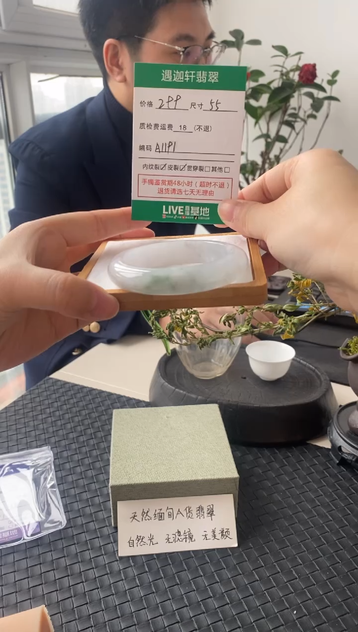 未镶嵌手镯翡翠A1191 圈口55