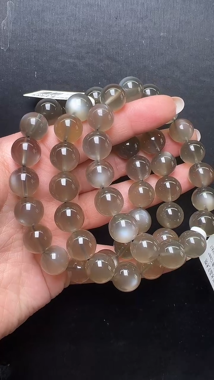 未镶嵌手串长石 银月光手串12mm+ JP57656 多样性发一