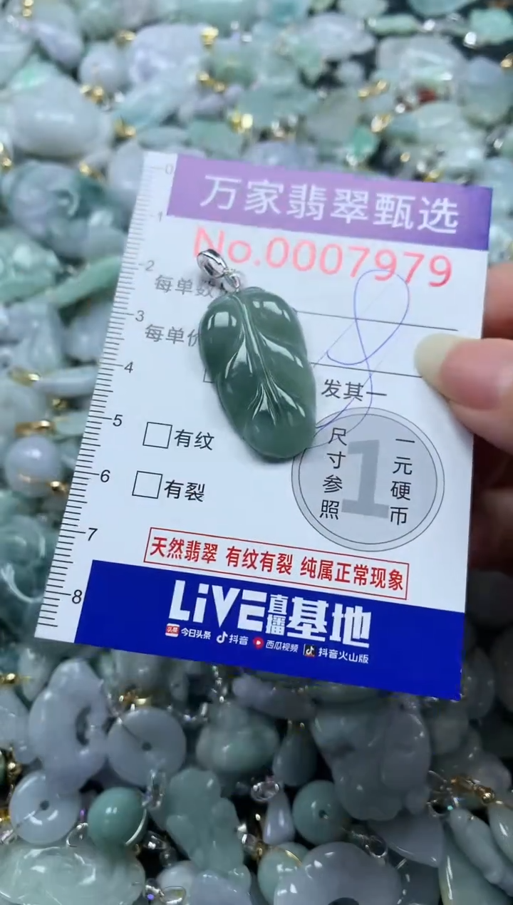 吊坠(不含链)未镶嵌翡翠7979