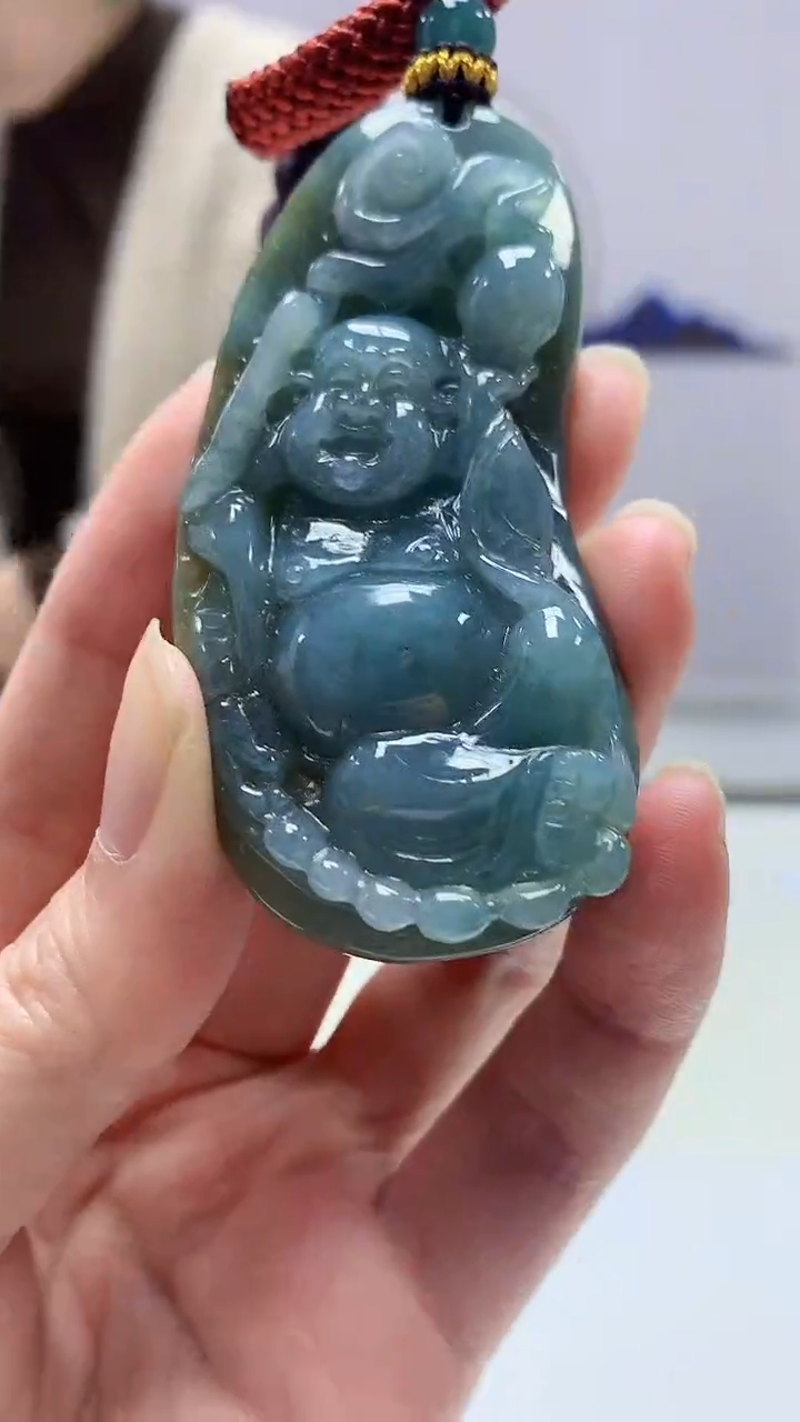 【闪购商品】定制翡翠未镶嵌4902zm-毛货挂件佛公156