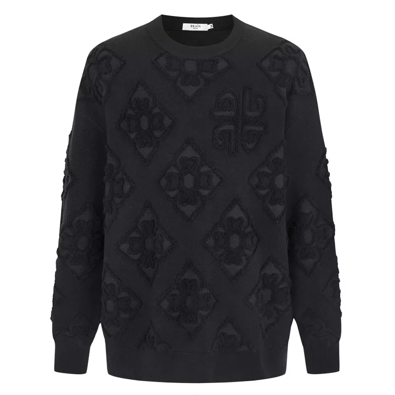 BRAINSEGA「绅冕.反针」贝源男装美利奴百搭羊毛毛衣AX864266002