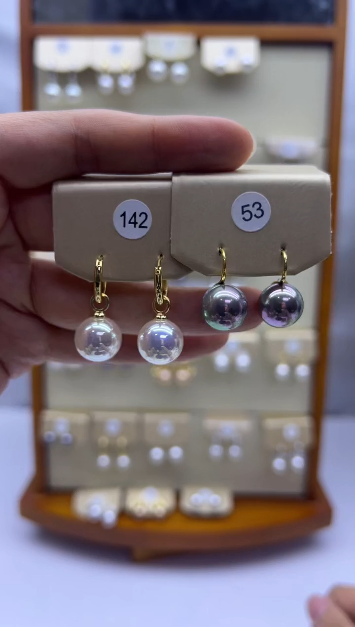 未镶嵌耳饰淡水珍珠142+53