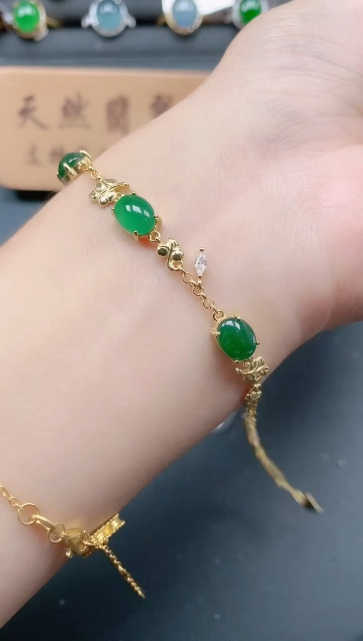 银S925镶嵌戒指翡翠111