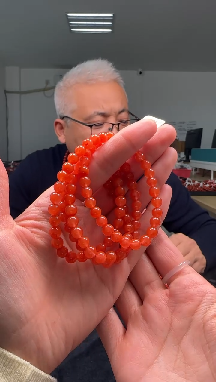 【闪购商品】南红玛瑙6mm保山珠链圆珠未镶嵌多样性发一件