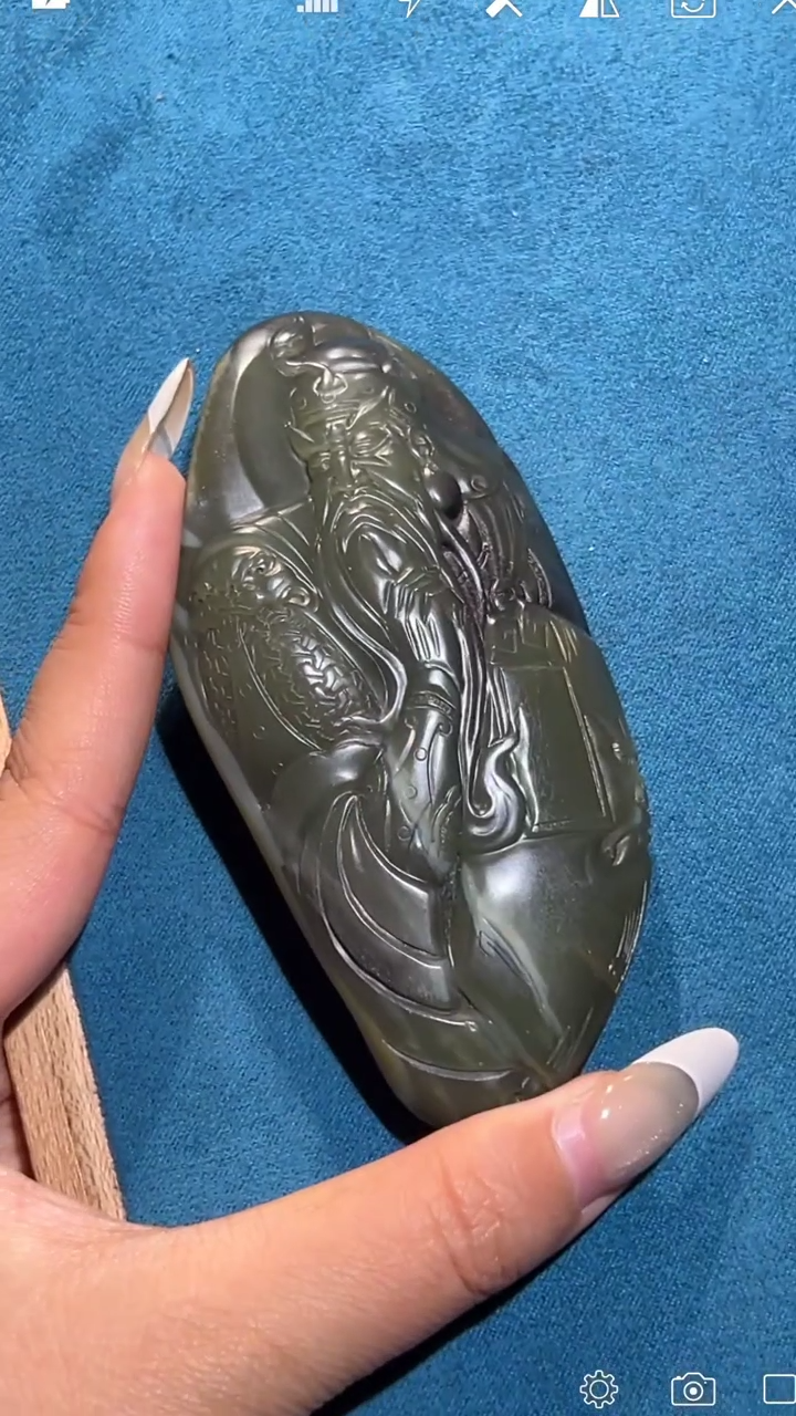 【闪购商品】和田玉XY未镶嵌关公  手把件