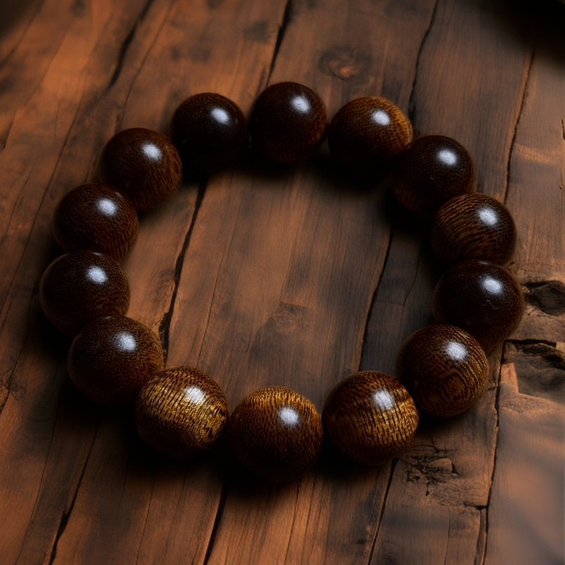 【叁木文玩】文玩手串16mm沉香木串SC005红土手串多样性发其一