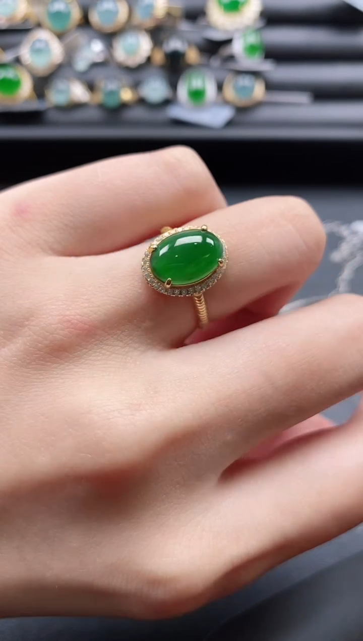 【闪购商品】翡翠戒指银S925镶嵌1111