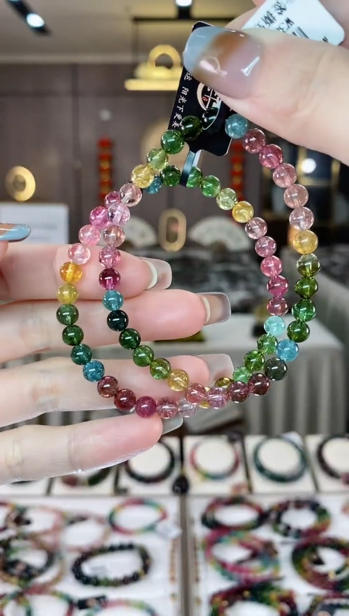 【闪购商品】碧玺单圈手串5mm+未镶嵌多样性发货一条dan