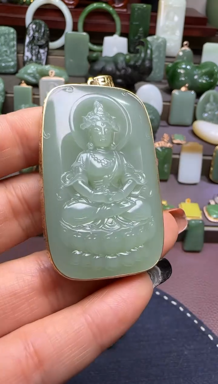 【闪购商品】和田玉【宏钰珠宝0119】2218K金镶嵌·1
