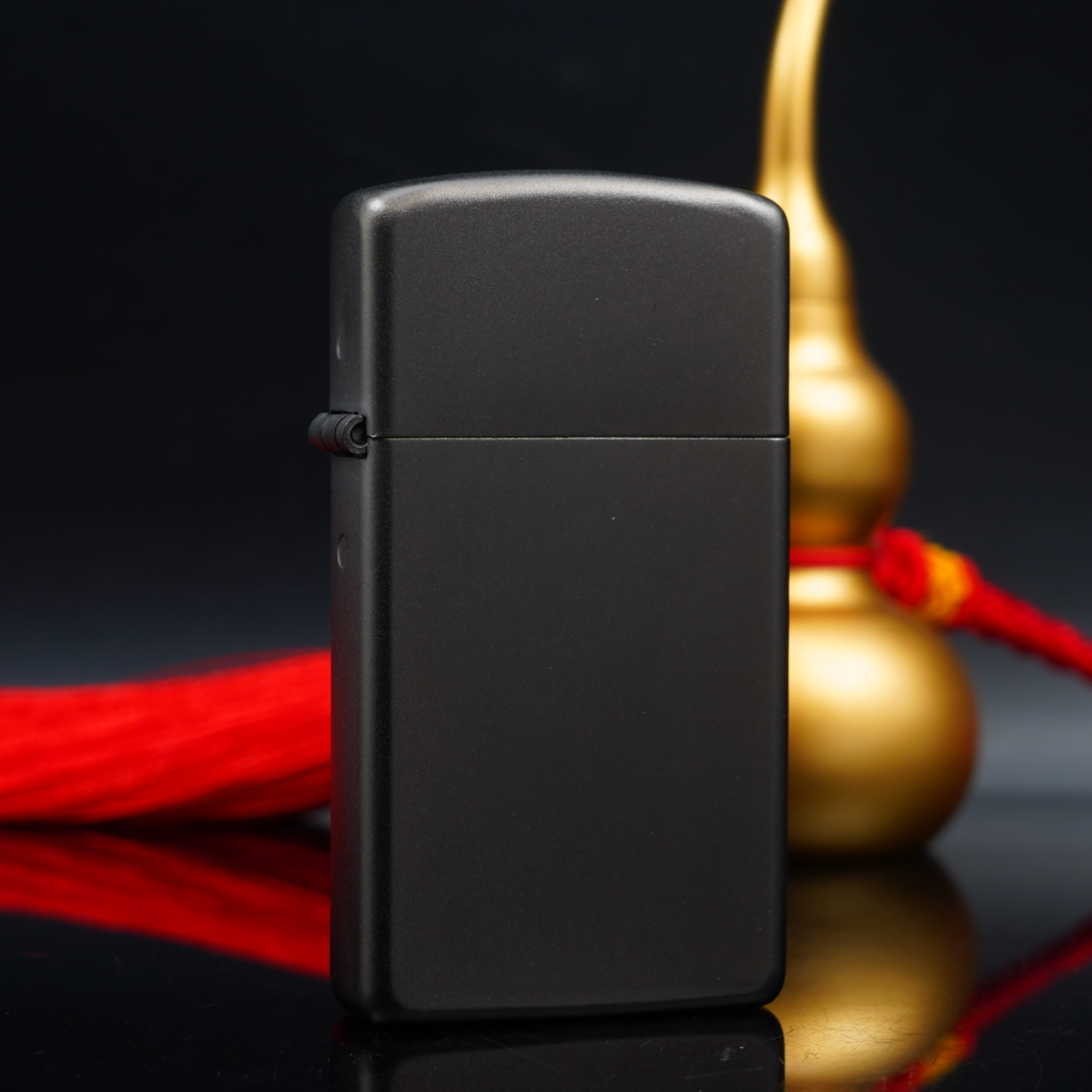 ZIPPO/之宝打火机烙黑光板窄机黑钛磨砂zippo窄机男士防风DYJ1