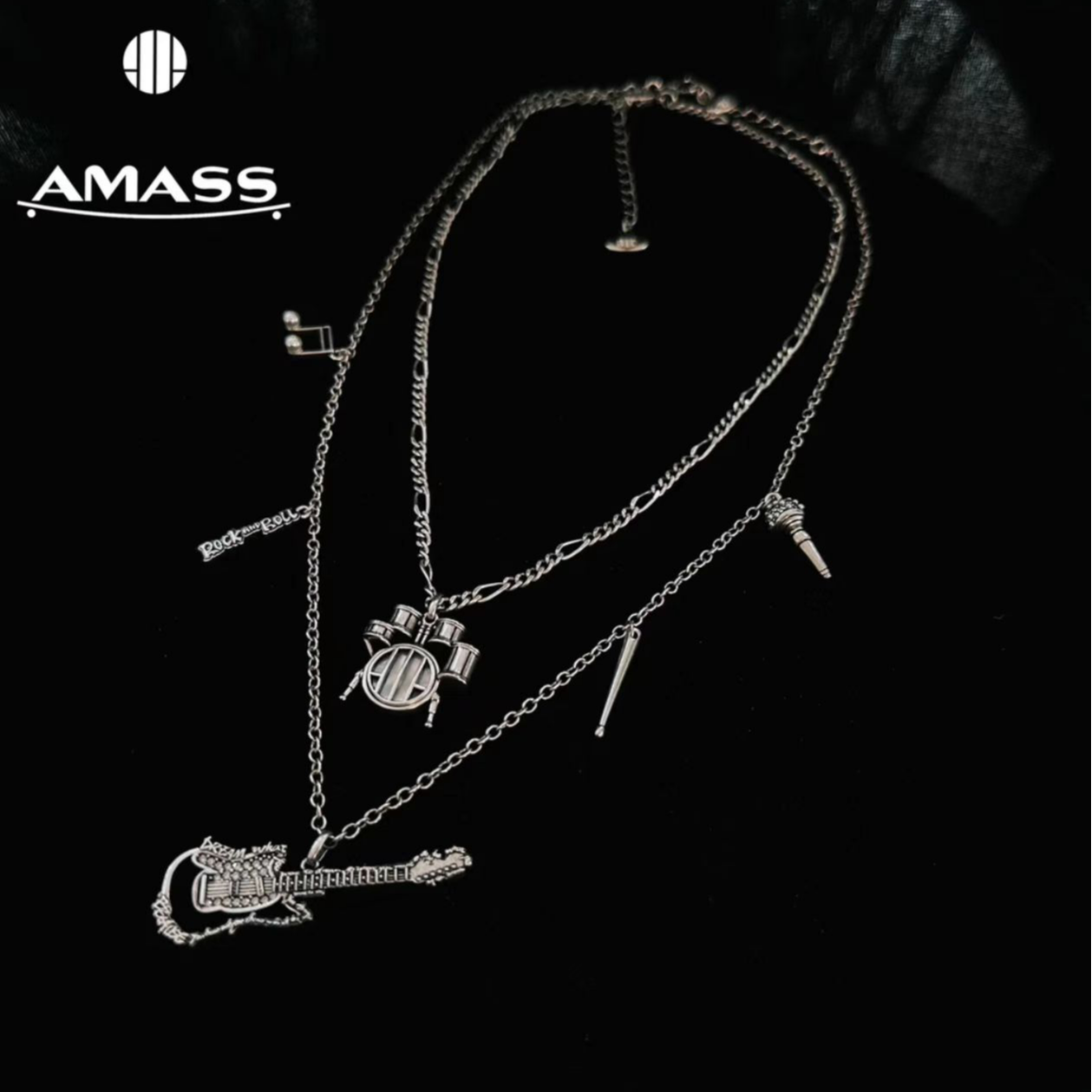 AMASS/阿玛施 铜合金贝壳项链 摇滚之星 造型项链（两件套） 590027