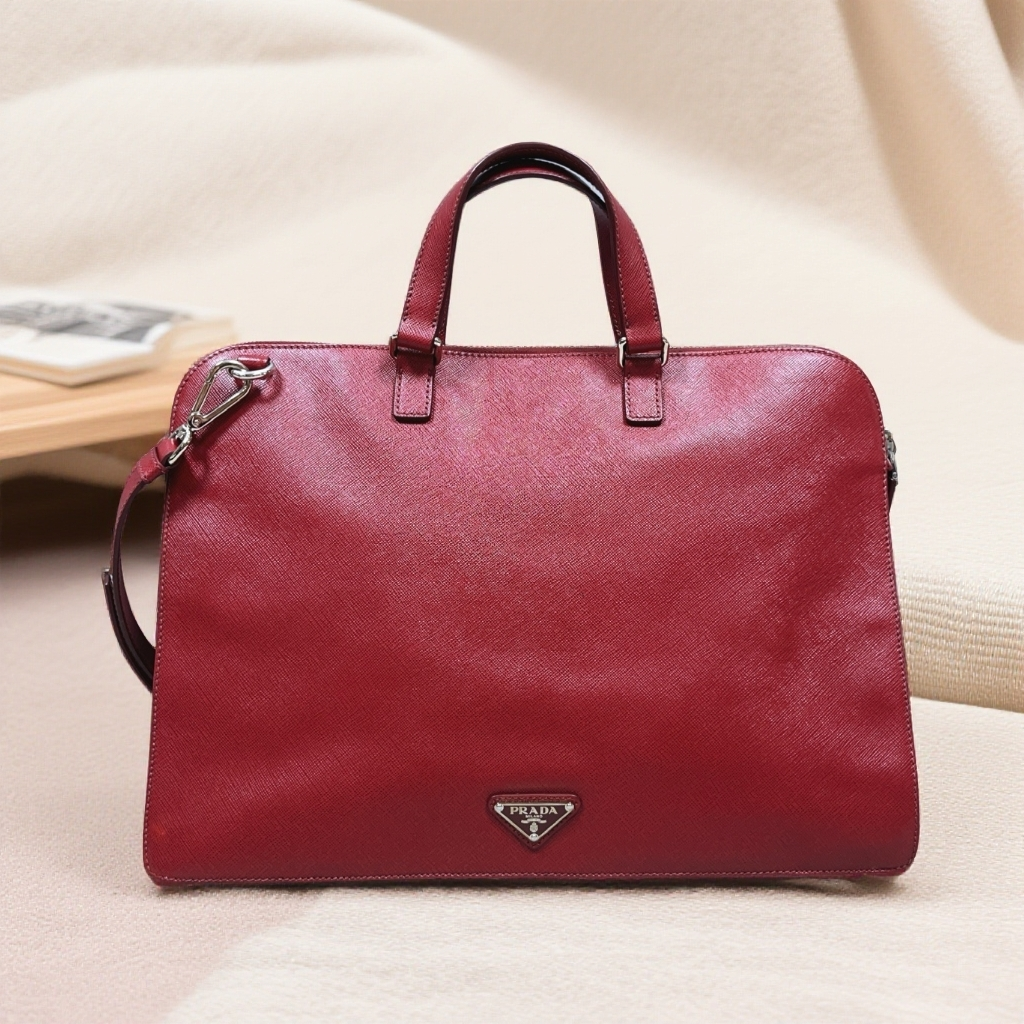 95新 Prada/普拉达  红色手提包  1890 4964 