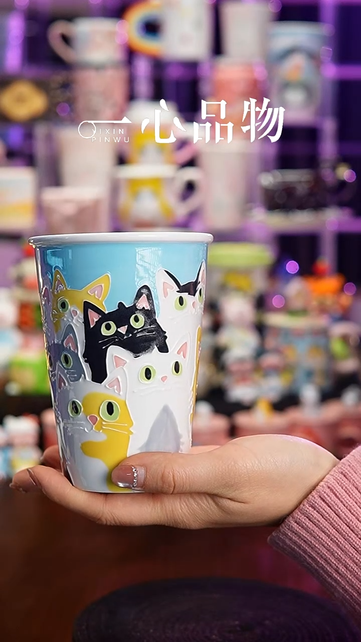 杯子瓷江****SS75景德镇手工手绘杯子摆件