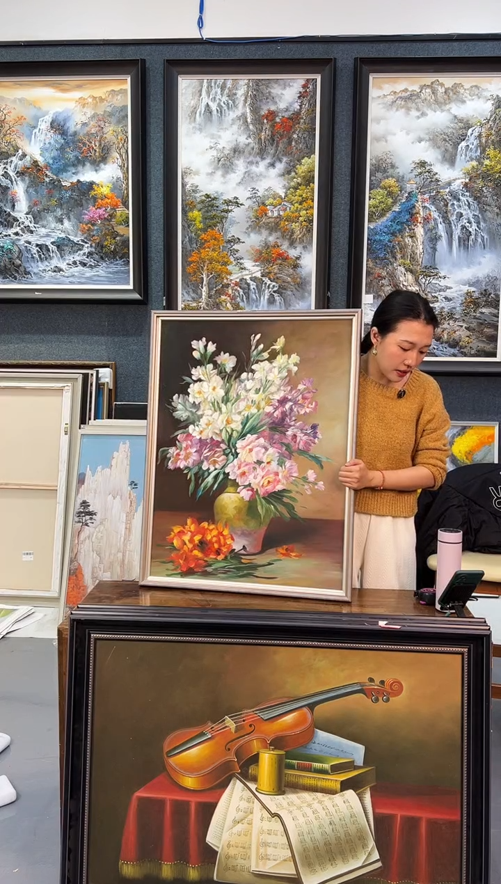 【闪购商品】油画86号手绘油画-60*80-花卉