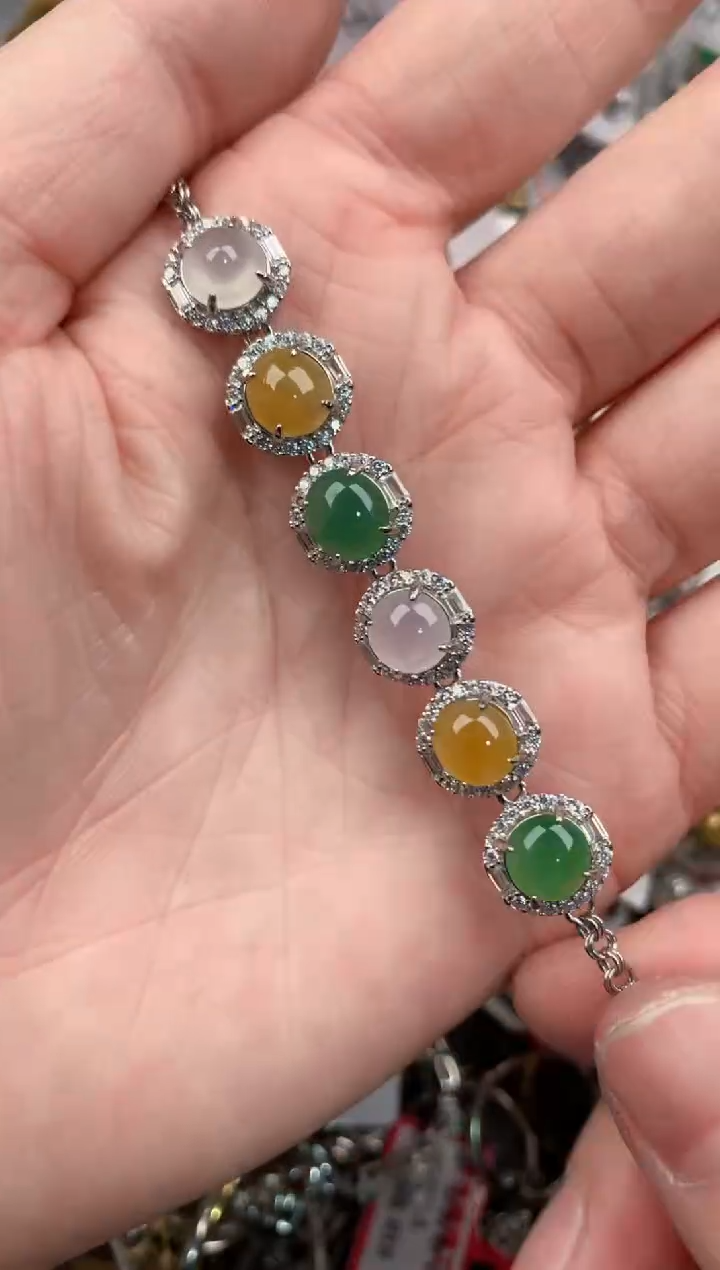 银S925镶嵌戒指翡翠222           9