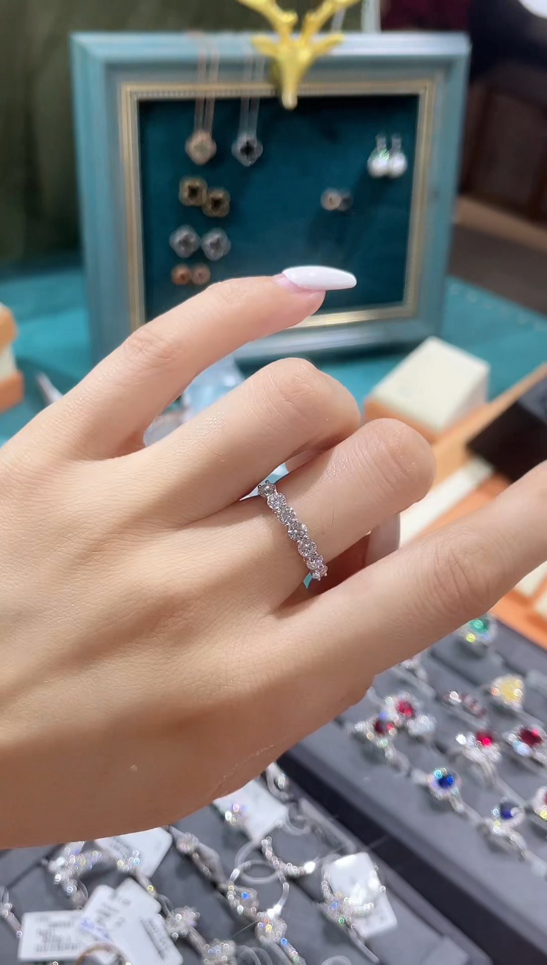 【闪购商品】实验室培育钻石18K金镶嵌戒指戒指11-15号