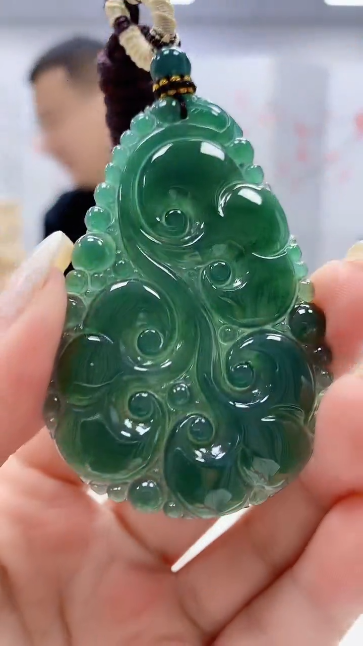 定制翡翠未镶嵌4898ms-毛货20如意